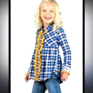 Matilda Jane plaid girls top size 4